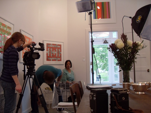 Bryce being interviewed for a TV Program