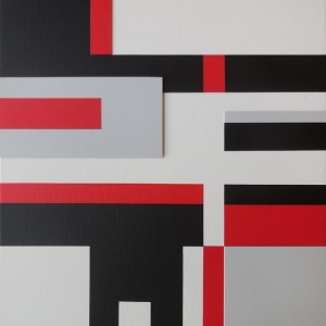 An abstract geometric painting by Bryce Hudson
