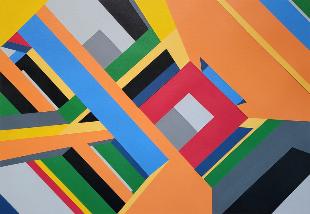 Image of Bryce Hudson's geometric painting Untitled Composition Number 58